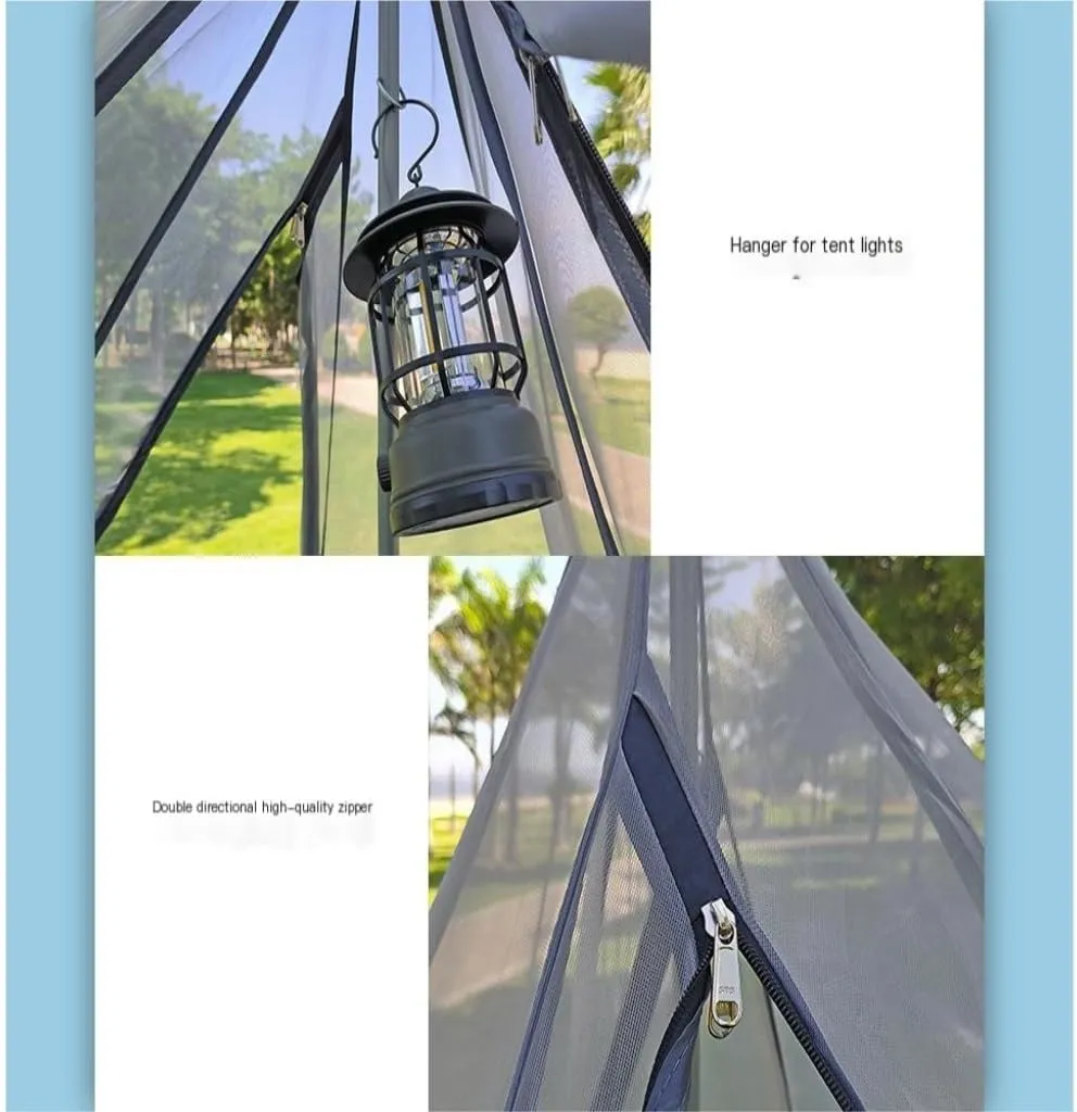 Tent 3-4 Person Family Outdoor Tent Double-Layer Breathable Rainproof Peaked Camping Tent Camping Equipment Outdoor Tent