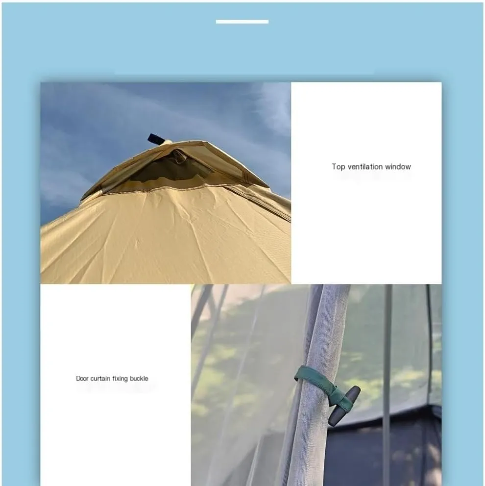 Tent 3-4 Person Family Outdoor Tent Double-Layer Breathable Rainproof Peaked Camping Tent Camping Equipment Outdoor Tent