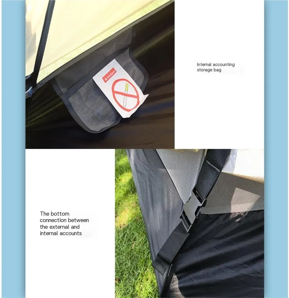 Tent 3-4 Person Family Outdoor Tent Double-Layer Breathable Rainproof Peaked Camping Tent Camping Equipment Outdoor Tent