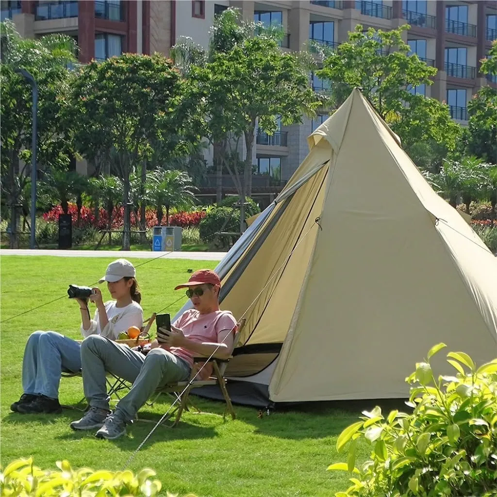 Tent 3-4 Person Family Outdoor Tent Double-Layer Breathable Rainproof Peaked Camping Tent Camping Equipment Outdoor Tent
