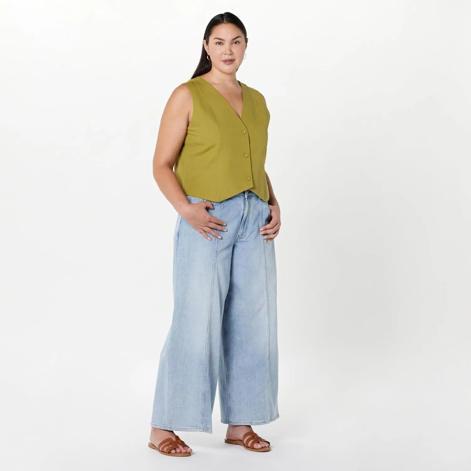 The Drop Women's ESMA Linen Vest