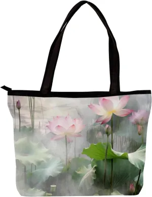The Tote Bag For Women,Purses For Women,Handbags For Women,Amazing Lotus Pond Handbags