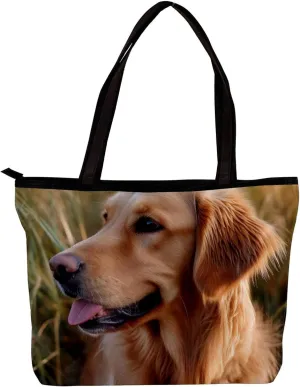 The Tote Bag For Women,Purses For Women,Handbags For Women,Brown Dog Grass Handbags