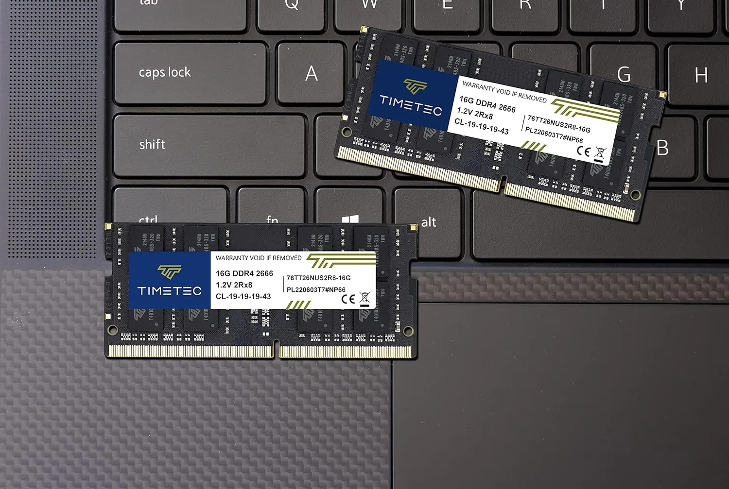Timetec 32GB KIT(2x16GB) DDR4 2666MHz (DDR4-2666) PC4-21300 (PC4-2666V) Non-ECC Unbuffered 1.2V CL19 2Rx8 Dual Rank 260 Pin SODIMM Laptop Notebook PC Computer Memory RAM Module Upgrade