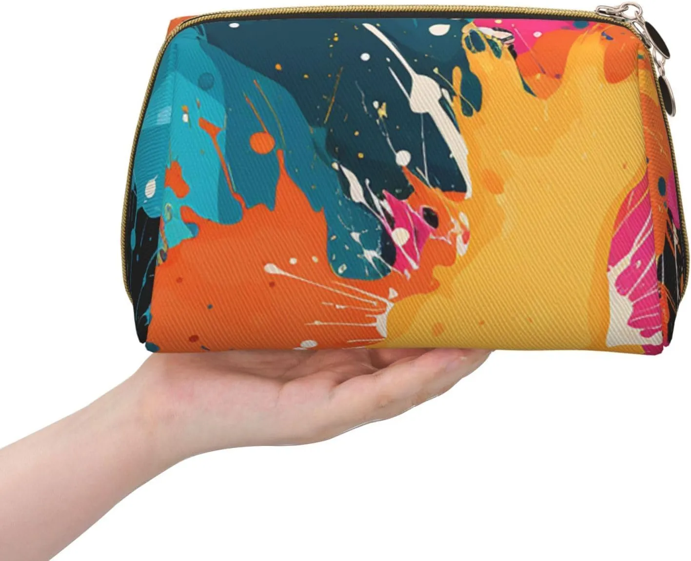 Toiletry Bag for Women Men Dopp Kit Travel Makeup Bag Color Splash Pattern Make Up Organizers Cosmetic Bag