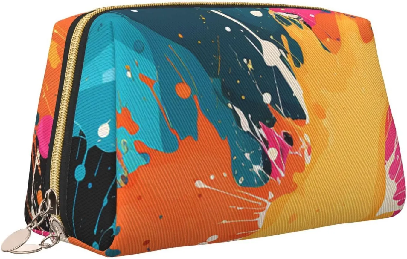 Toiletry Bag for Women Men Dopp Kit Travel Makeup Bag Color Splash Pattern Make Up Organizers Cosmetic Bag