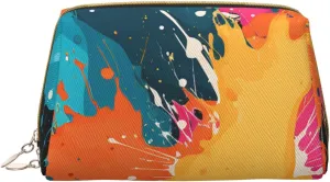 Toiletry Bag for Women Men Dopp Kit Travel Makeup Bag Color Splash Pattern Make Up Organizers Cosmetic Bag