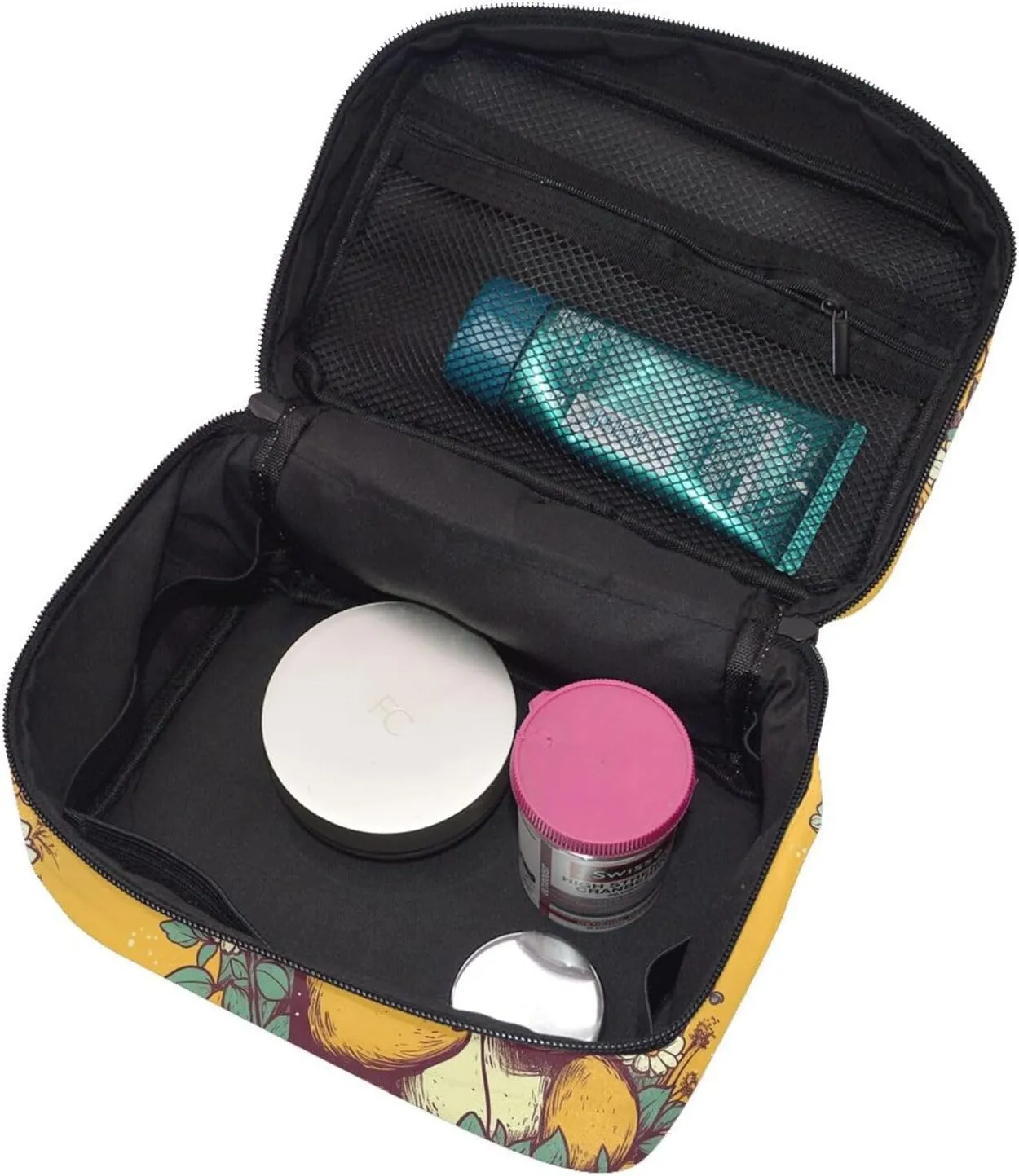 Toiletry Bag for Women Men Dopp Kit Travel Makeup Bag Make Up Organizers Cosmetic Bag Hand Drawn Flowers and Bears Hanging Toiletry Bag Shaving Bag with Large Capacity for Travel