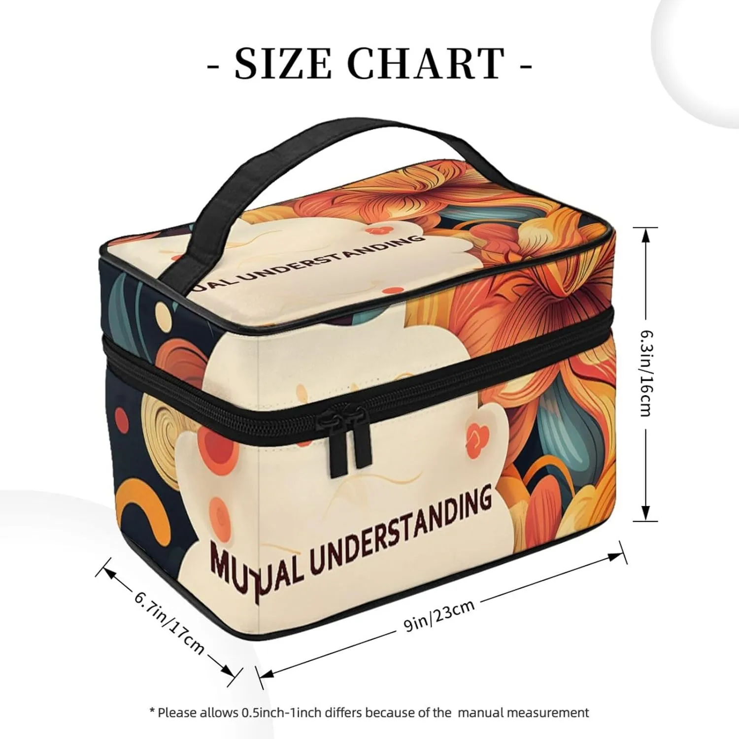 Toiletry Bag for Women Men Dopp Kit Travel Makeup Bag Make Up Organizers Cosmetic Bag Happiness Quotes Hanging Toiletry Bag Shaving Bag with Large Capacity for Travel