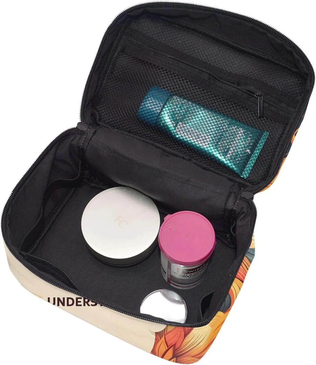Toiletry Bag for Women Men Dopp Kit Travel Makeup Bag Make Up Organizers Cosmetic Bag Happiness Quotes Hanging Toiletry Bag Shaving Bag with Large Capacity for Travel