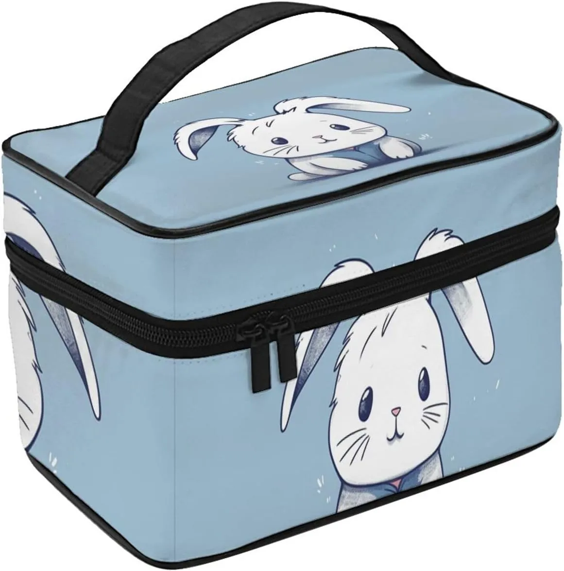 Toiletry Bag for Women Men Dopp Kit Travel Makeup Bag Make Up Organizers Cosmetic Bag Line Drawing Rabbit Hanging Toiletry Bag Shaving Bag with Large Capacity for Travel