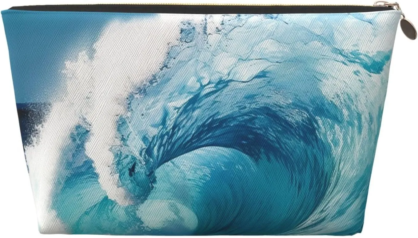 Toiletry Bag for Women Men Dopp Kit Travel Makeup Bag Ocean Wave Make Up Organizers Cosmetic Bag