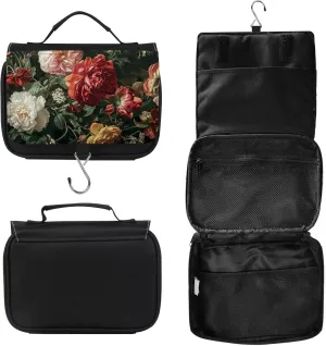 Toiletry Bag, Hanging Travel Bag for Toiletries, Makeup Cosmetic Bag Organizer, Carry-on Travel Accessories Essentials, Beautiful Flowers