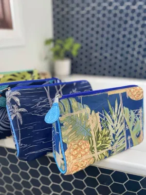 Toiletry Bags - upcycled hawaiian shirt and fish feed bags