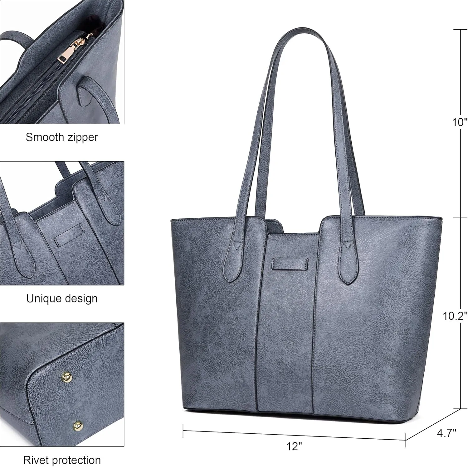 ToLFE Tote Bags for Women Purses and Handbags Top Handle Satchel PU Leather Shoulder Hobo Bags