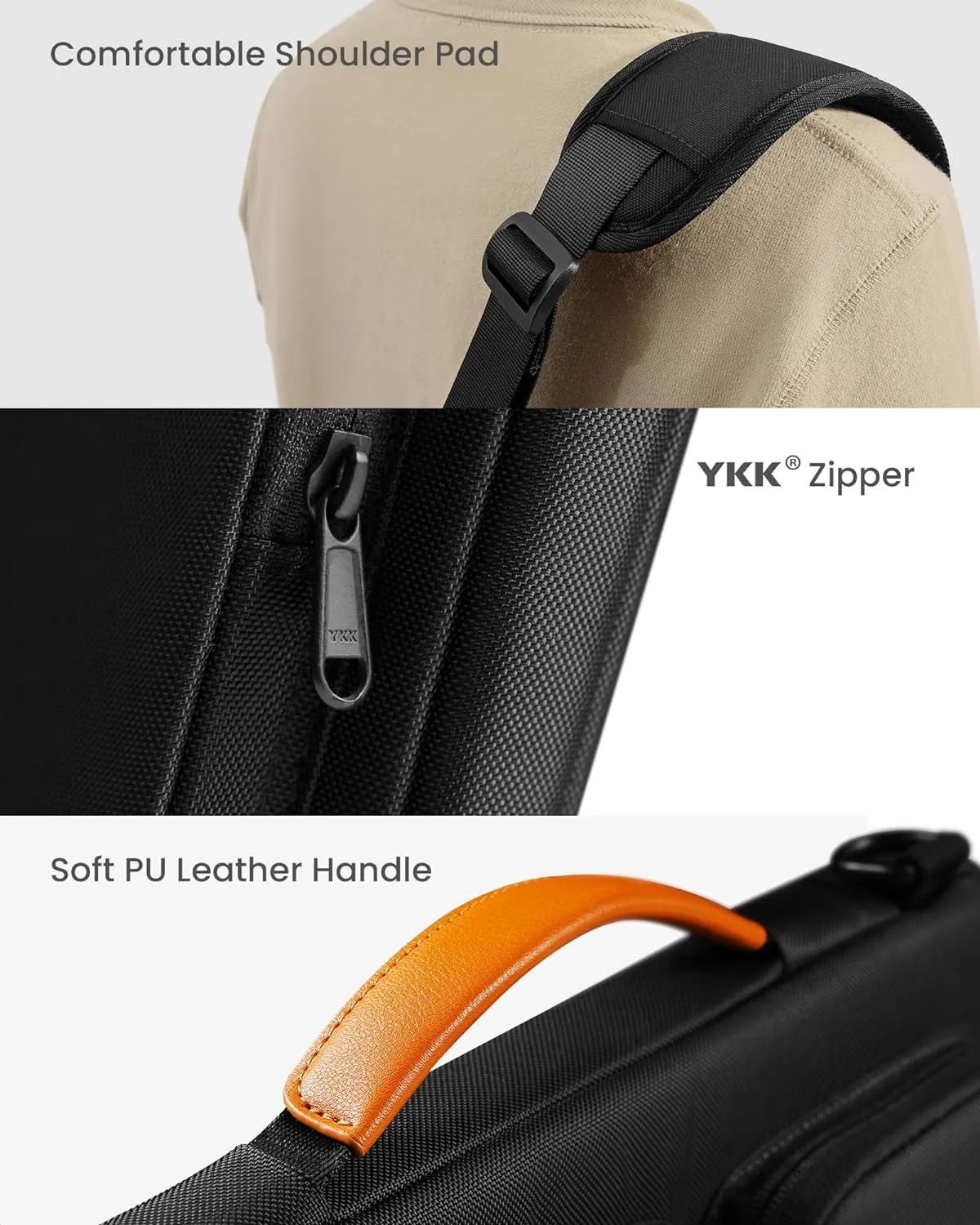 tomtoc 360 Protective Laptop Shoulder Bag for 13 Inch 2025 MacBook Air M4/A3240, M3/A3113, M2/A2681, M1/A2337, MacBook Pro M2/M1, 13-in Surface Pro 11th AI/10/9, Water-Resistant Accessory Case