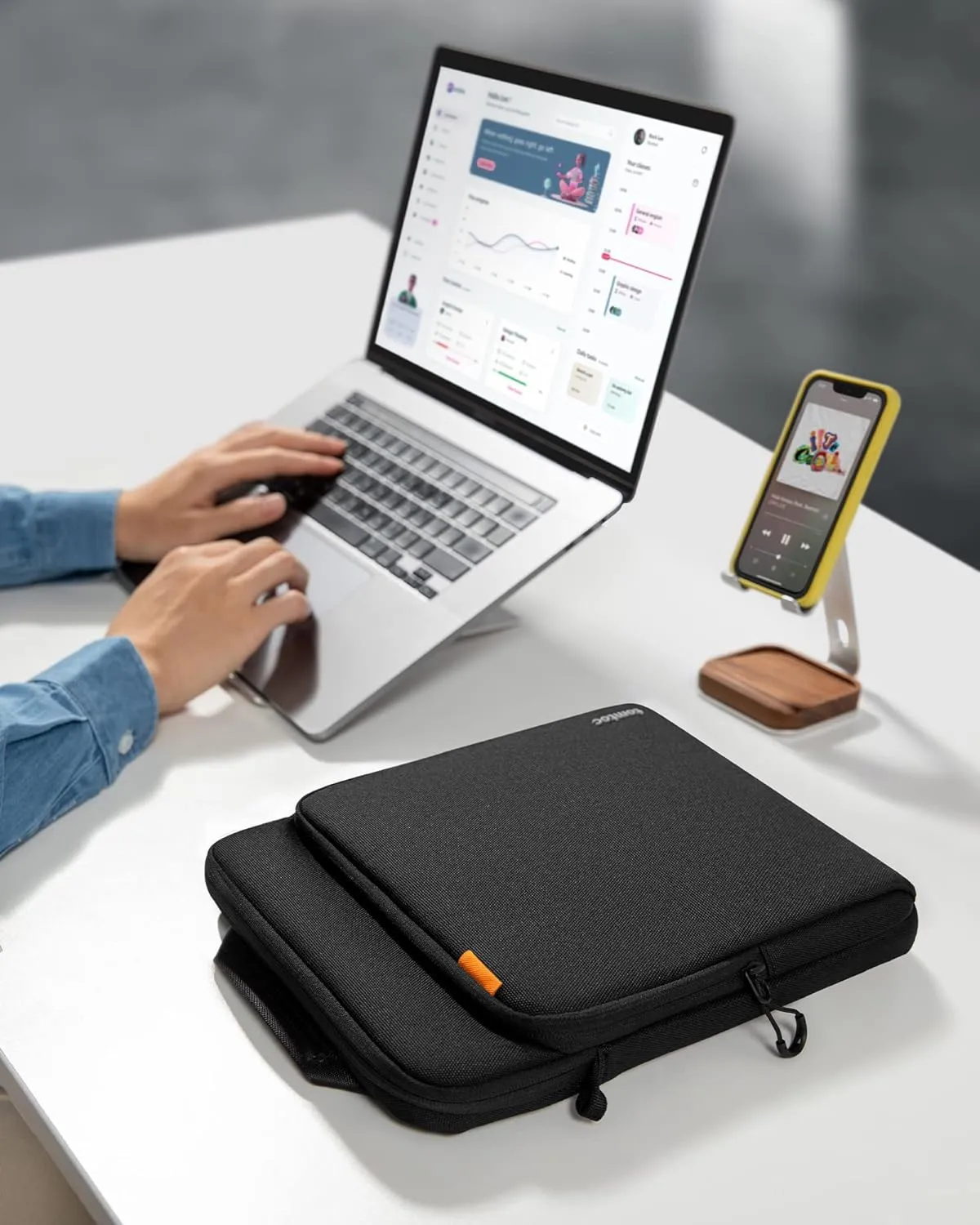 tomtoc Protective Laptop Sleeve for 13 Inch MacBook Air M4/A3240, M3/A3113, M2/A2681, M1/A2337, MacBook Pro 13 M2/A2686, M1/A2338, 2024 Surface Pro AI PC, Water-Resistant MacBook Case