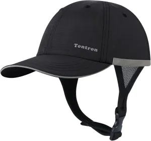 Tontron Wasumer Surf Cap with Hard Shell and Mesh Chin Straps for Surfing, SUP,Kayaking and Watersports