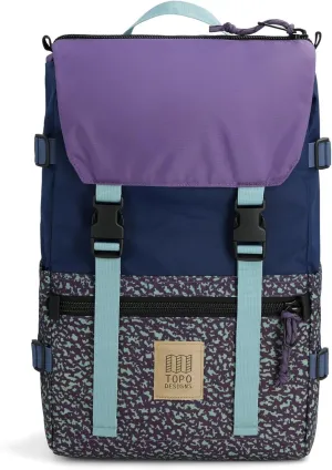 Topo Designs Rover Pack Classic - Daily Daypack for Commutes, Day Trips, Hikes, Iconic Denver Design, Recycled Nylon, (Loganberry/Crackle)