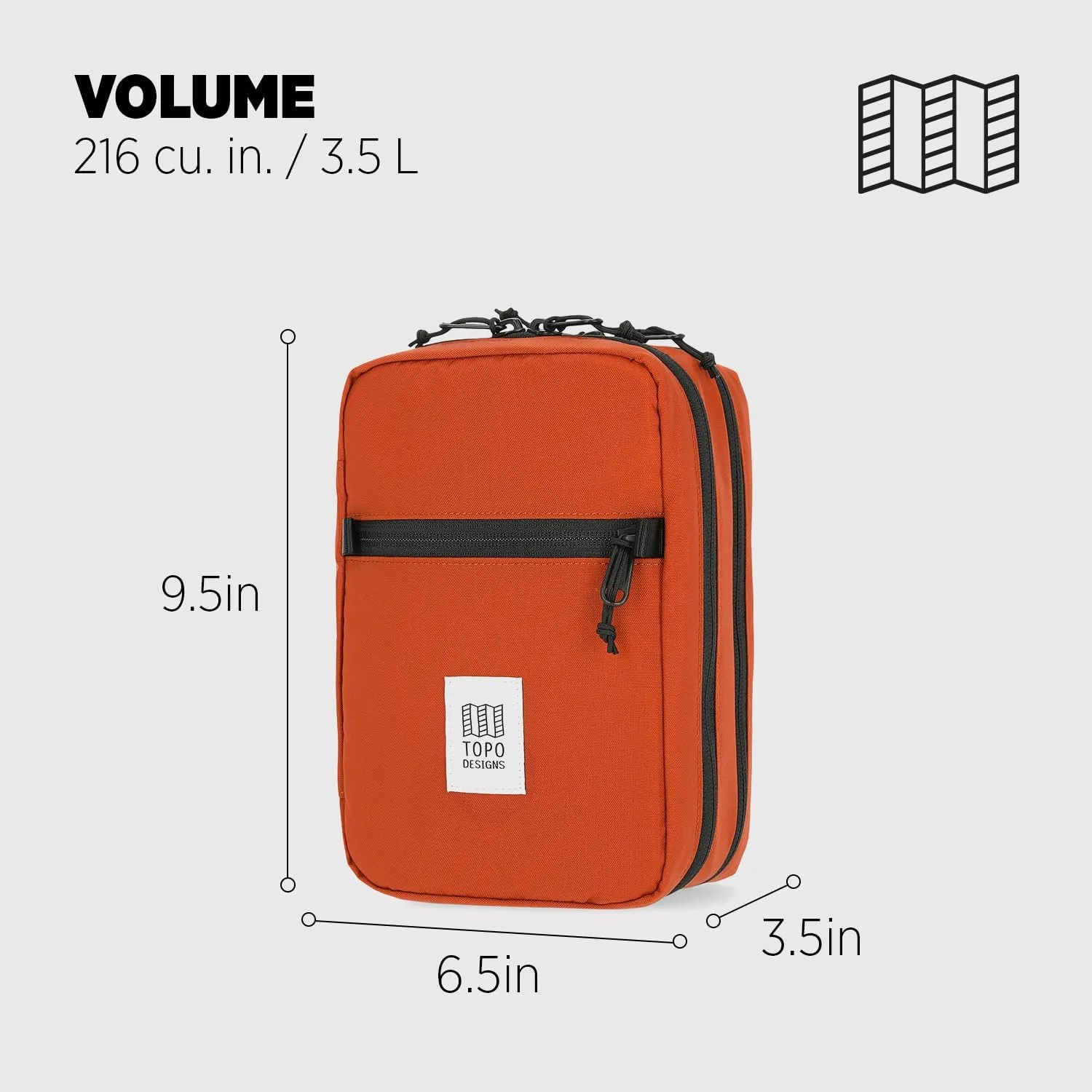 Topo Designs Tech Case - EDC Kit to Organize Essential Gear, Keys, Phone, Cards, Glasses, Dual Compartments