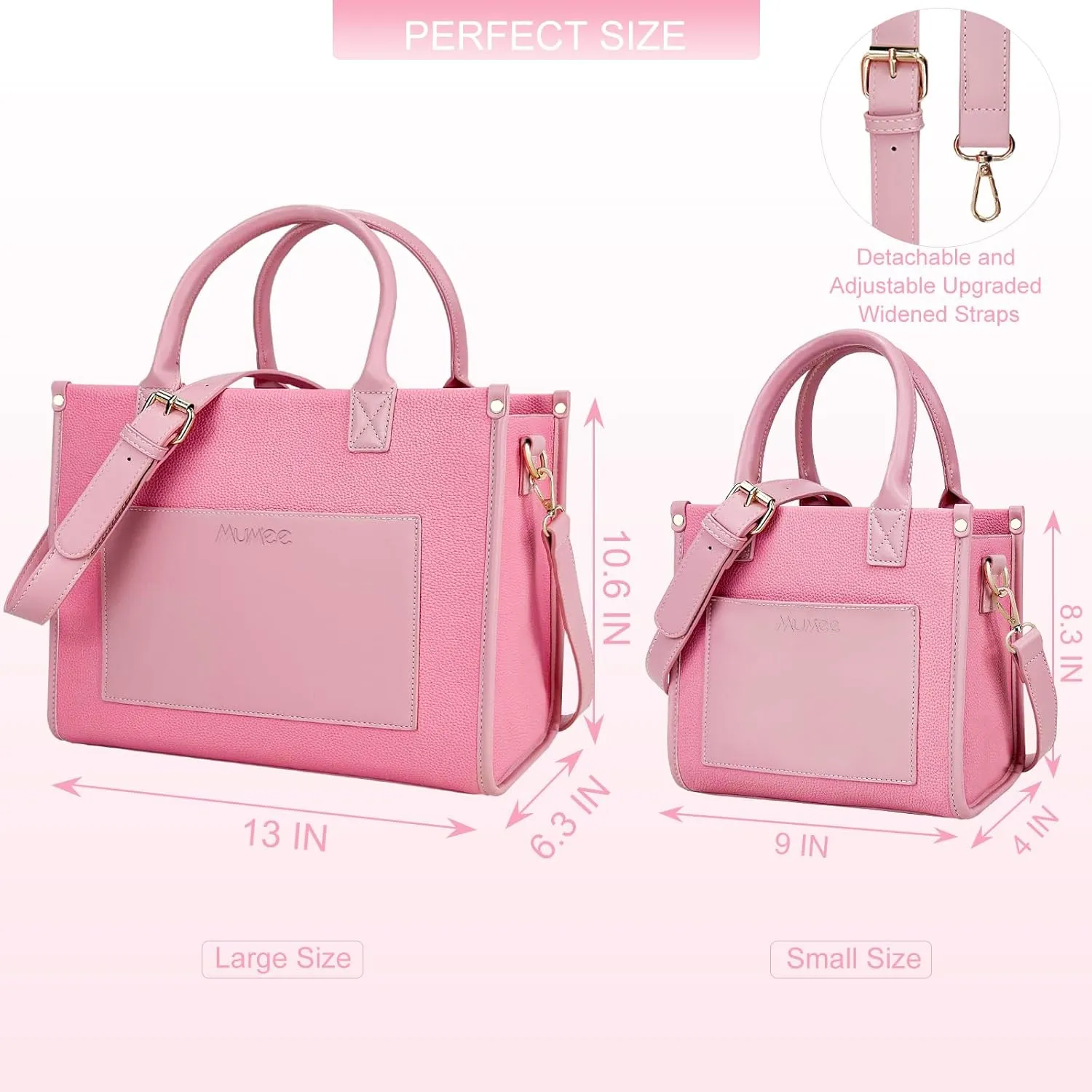 Tote Bag For Women The Leather Tote Bag with Zipper Boho Bags Shoulder Handbags for Work, Travel, Office