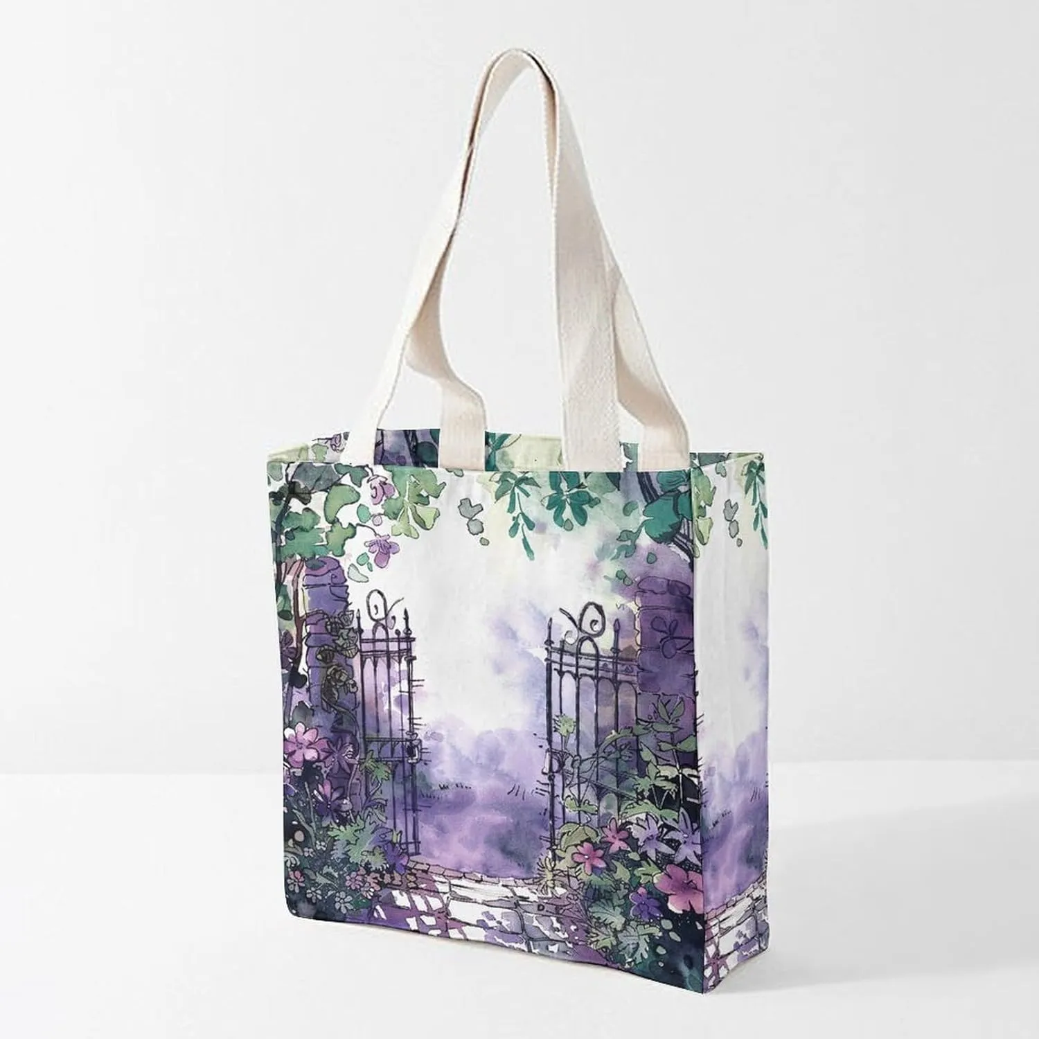 Tote Bag Laptop Handbag On Flowering Tree Grocery Bag Canvas Shoulder Bag Crossbody Bag for Travel