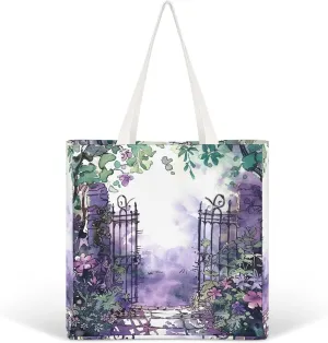 Tote Bag Laptop Handbag On Flowering Tree Grocery Bag Canvas Shoulder Bag Crossbody Bag for Travel