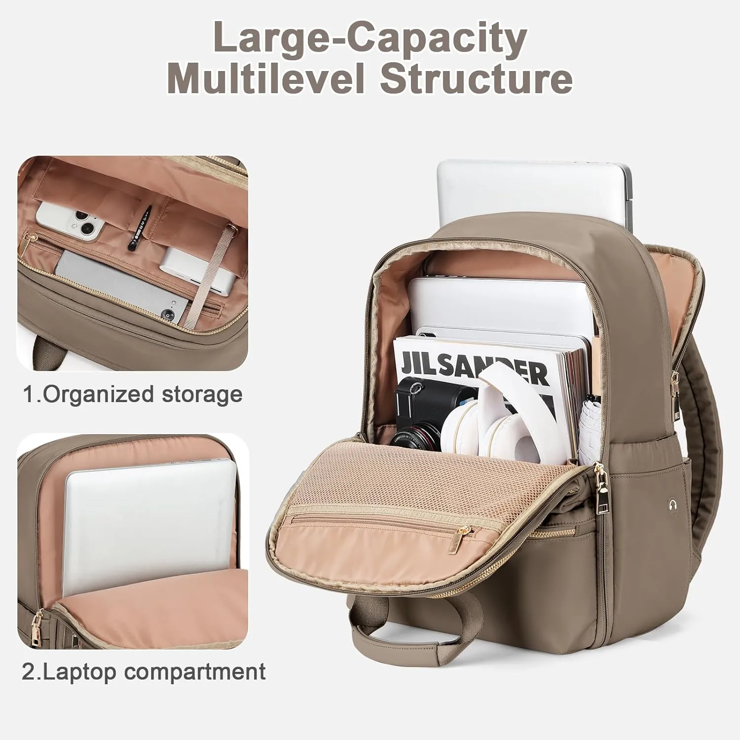 Travel Backpack Carry On Flight Approved Small Travel Backpack For Women Carry On Backpack Personal Item Travel Bag Laptop Teacher Backpack Work Backpack For Traveling On Airplane Dark Brown