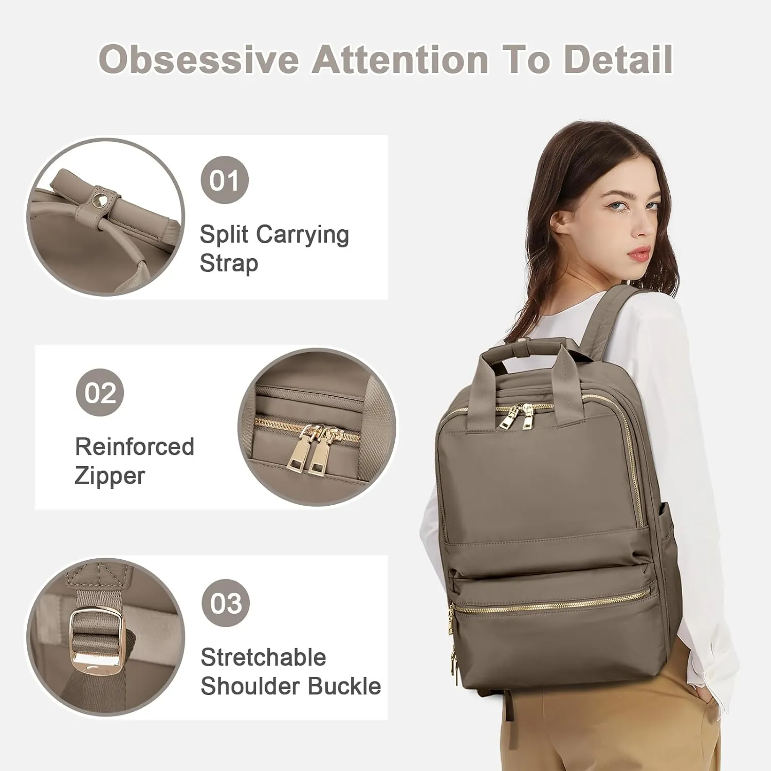Travel Backpack Carry On Flight Approved Small Travel Backpack For Women Carry On Backpack Personal Item Travel Bag Laptop Teacher Backpack Work Backpack For Traveling On Airplane Dark Brown