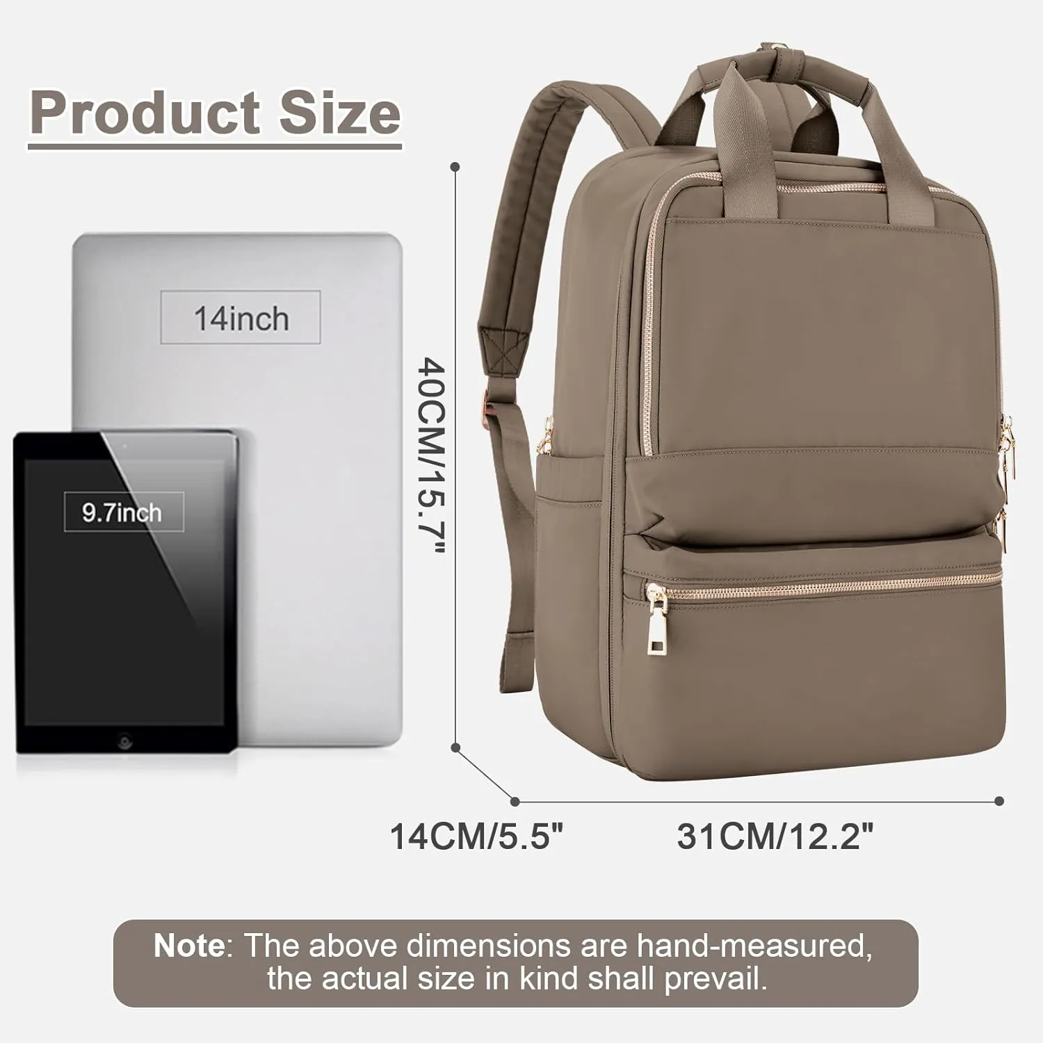 Travel Backpack Carry On Flight Approved Small Travel Backpack For Women Carry On Backpack Personal Item Travel Bag Laptop Teacher Backpack Work Backpack For Traveling On Airplane Dark Brown