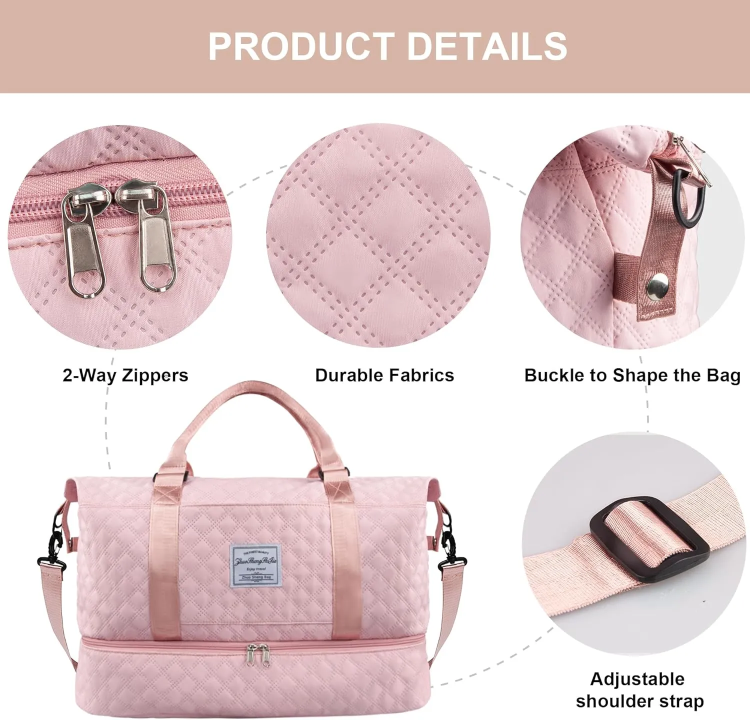 Travel Duffel Bag Weekender Overnight Bag for Women Carry On Gym Bag Travel Essentials