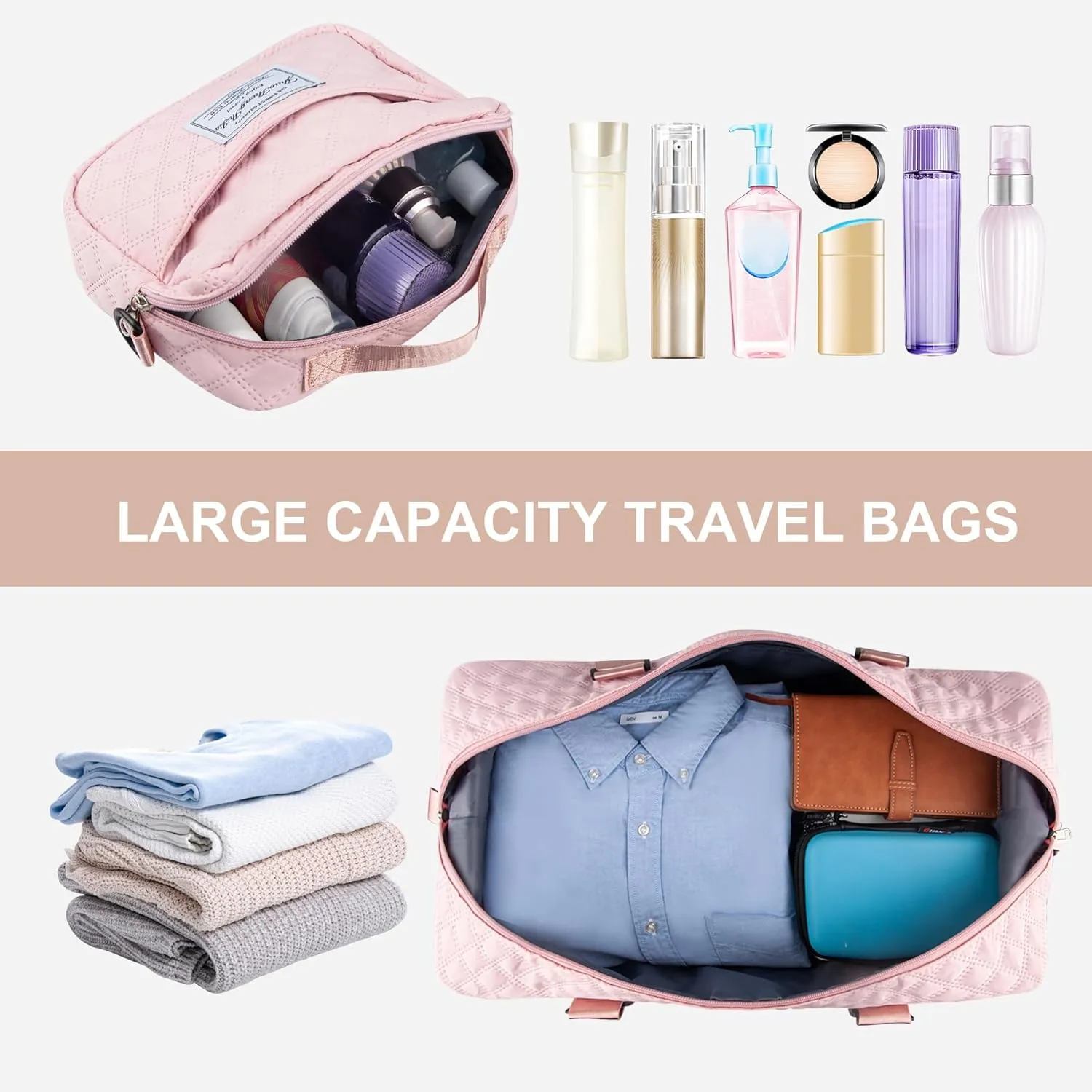 Travel Duffel Bag Weekender Overnight Bag for Women Carry On Gym Bag Travel Essentials