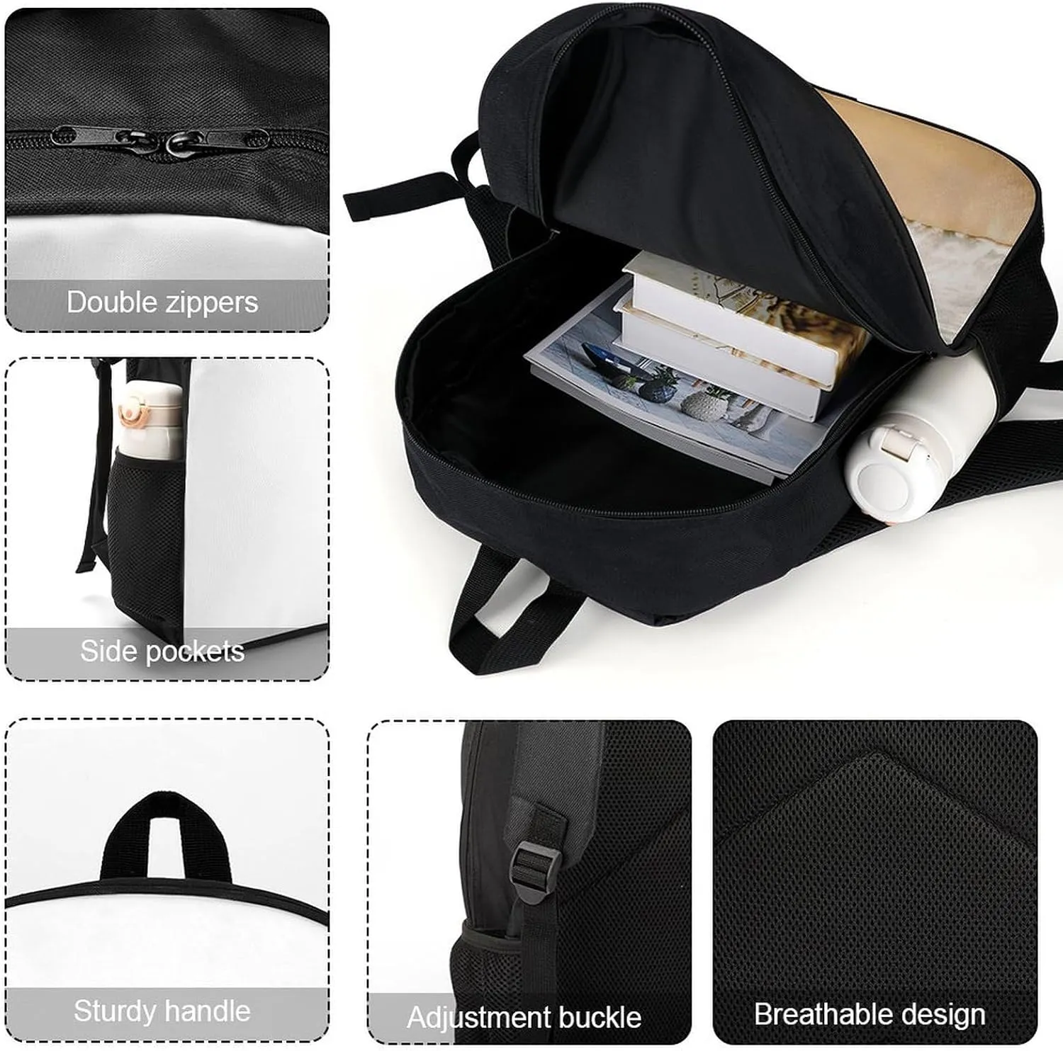 Travel Laptop Backpack Slim Durable Lightweight Back Pack Cute Ocean Sea Beach Leaves Small Backpack For Women Men