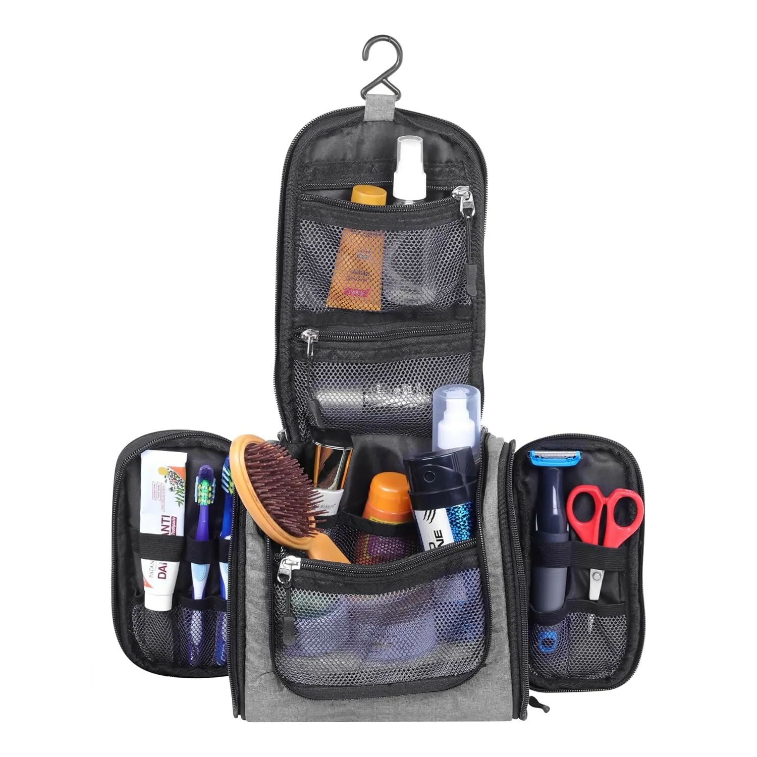 Travel Makeup & Toiletry Organizer Bag (Grey)