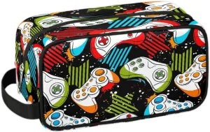 Travel Toiletry Bag for Boys Kids, Waterproof Hanging Dopp Kit for Men, Shaving Bag with Large Capacity for Travel, Sports, Shower (GAME)