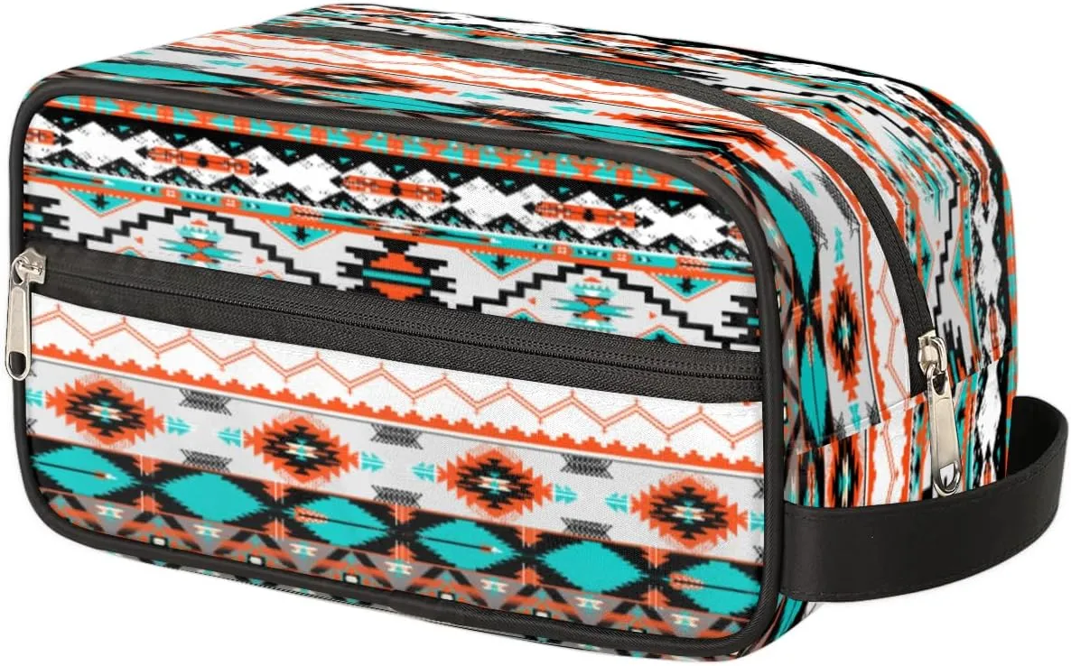 Travel Toiletry Bag for Kids Boys Men Women,Tribal Arrow Pattern Waterproof Make up Bag for Travel, Shaving Bag Dopp Kit, Cosmetic Bag-Hangable Makeup Pouch, Men's Bathroom Bag