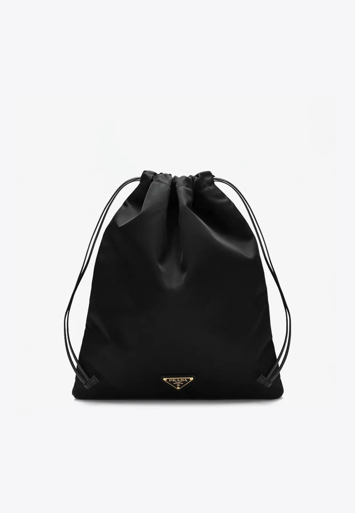 Triangle Logo Re-Nylon Drawstring Pouch Bag
