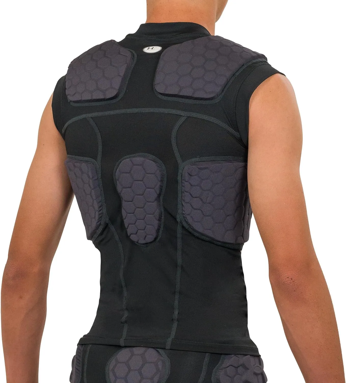 Under Armour Gameday Pro 5-Pad Football Shirt, Comfortable Compression & Protection for Practice & Game Day, Youth/ Boys