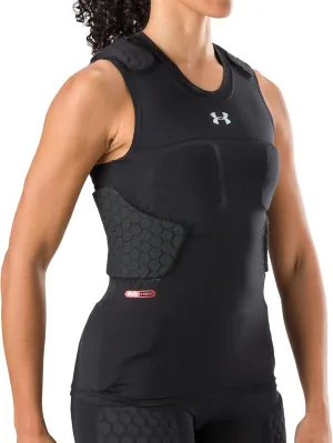 Under Armour UA20960-00001-XXXL Gameday Armour Women's 7-Pad Top Black XXXL