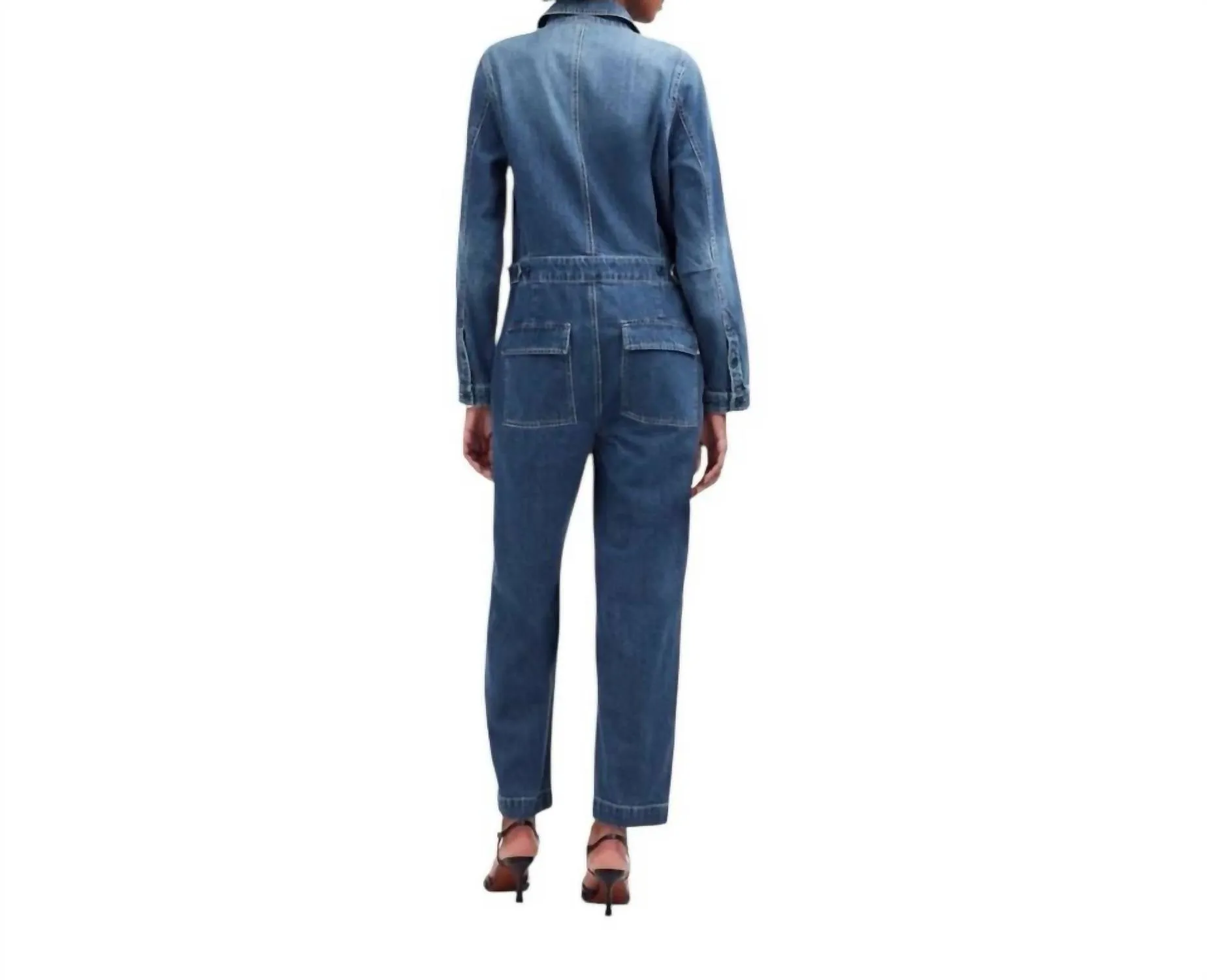 Utility Coveralls Denim Jumpsuit In Dewitt Wash