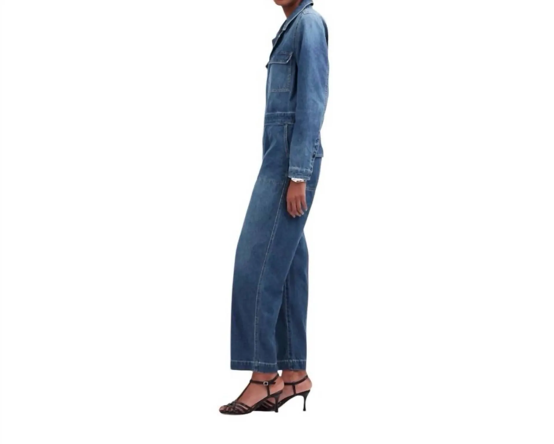 Utility Coveralls Denim Jumpsuit In Dewitt Wash