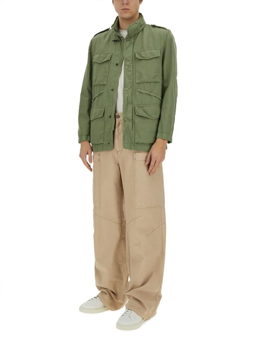 Utility-Inspired Green Jacket