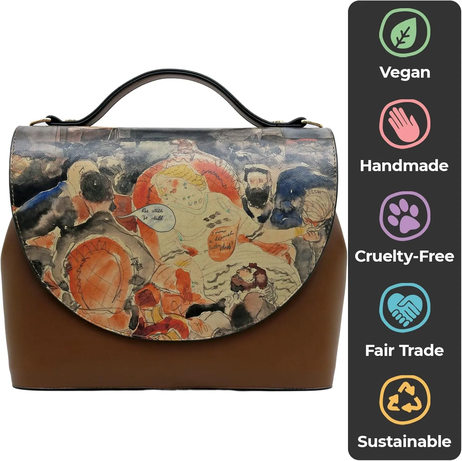 Vegan Leather Handbags for Women - Unique Design and Handmade Top-Handle Handbags