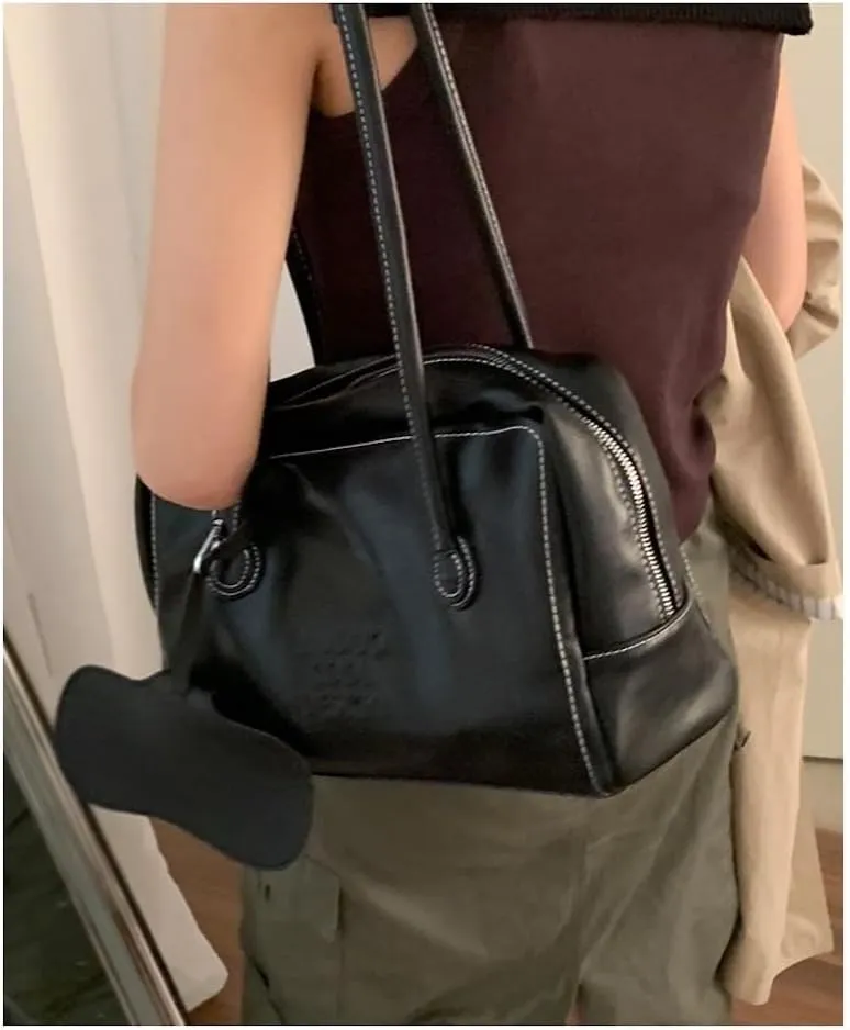 Vegan Leather Tote Bag for Women Vintage Briefcase Bag Leather Shoulder Bags Handbag Work Travel Essentials