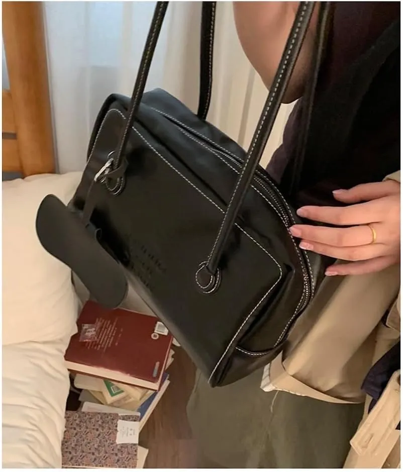 Vegan Leather Tote Bag for Women Vintage Briefcase Bag Leather Shoulder Bags Handbag Work Travel Essentials