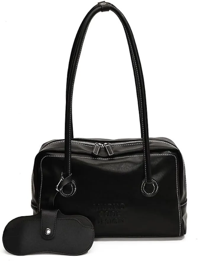 Vegan Leather Tote Bag for Women Vintage Briefcase Bag Leather Shoulder Bags Handbag Work Travel Essentials