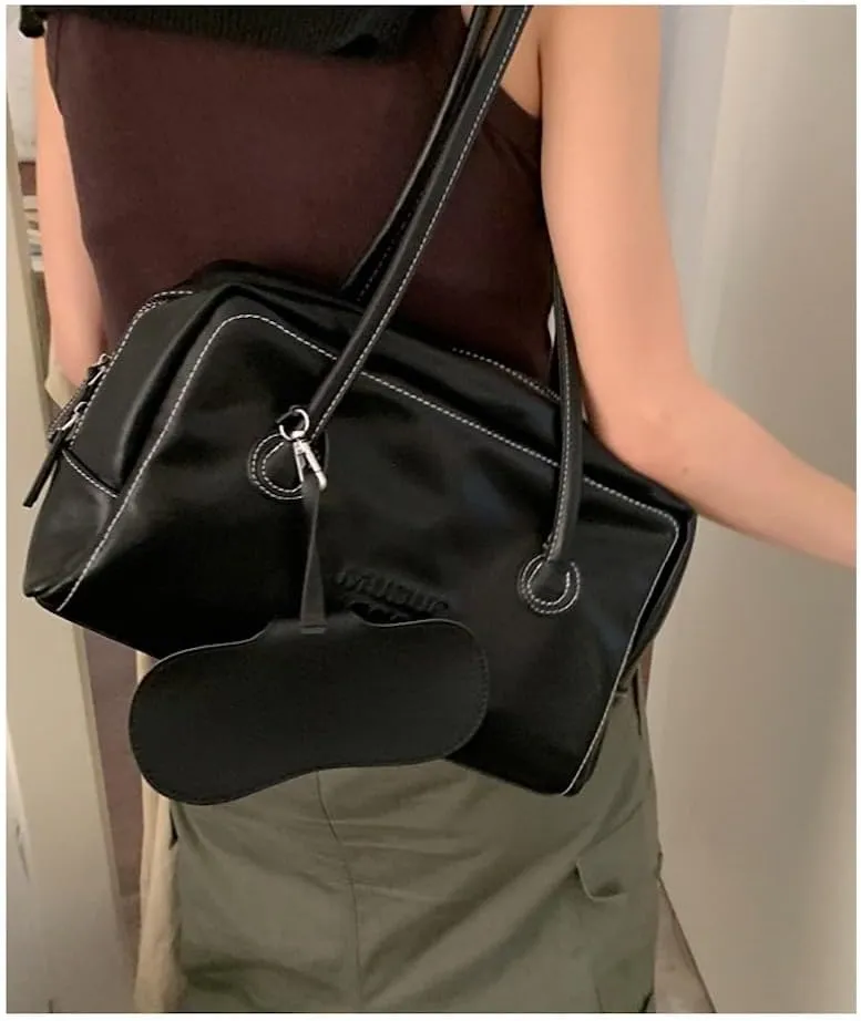 Vegan Leather Tote Bag for Women Vintage Briefcase Bag Leather Shoulder Bags Handbag Work Travel Essentials