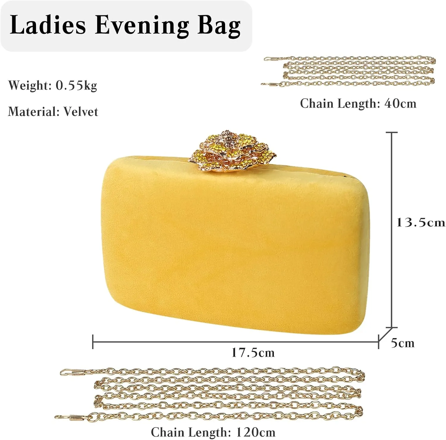 Velvet Clutch Bag for Women Diamond Flower Lock Evening Bag Sparkly Rhinestone Handbag Bridal Wedding Purse