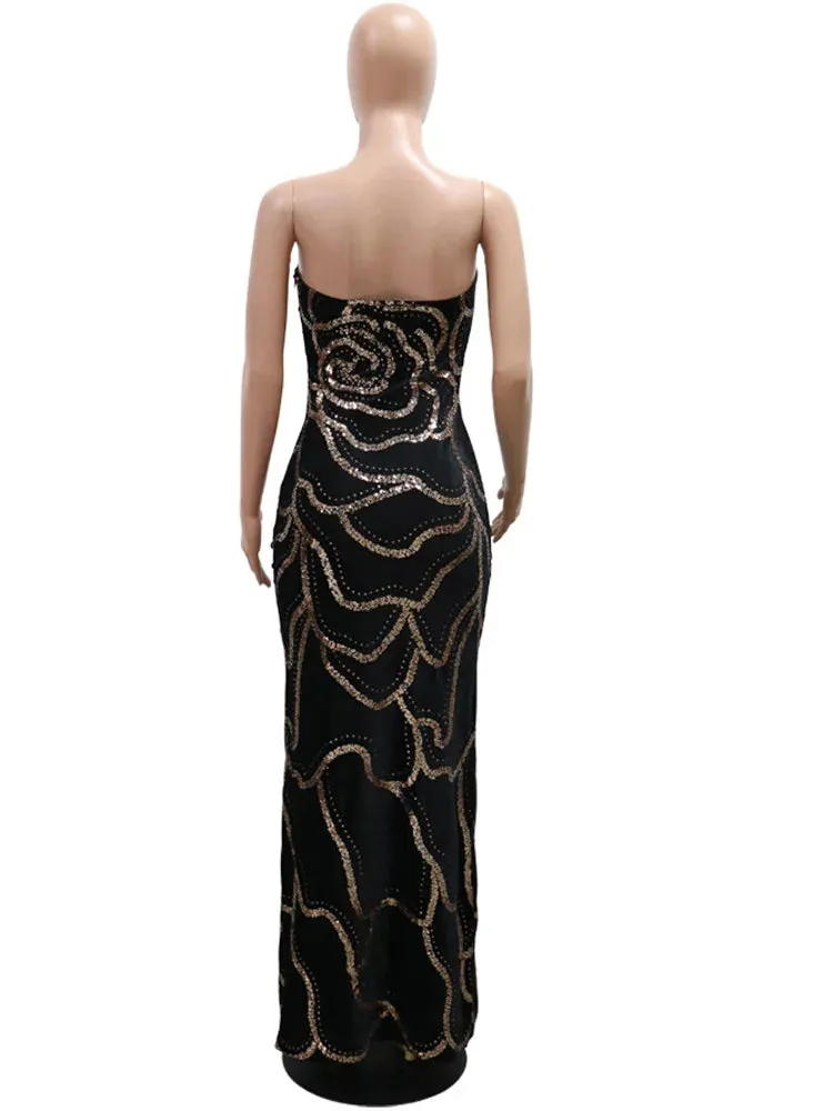 Velvet Sequins Evening Long Dresses Gowns Celebrities Outfits