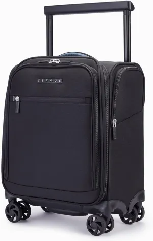 Verage Carry On Luggage with Wheels, 15 Inch Underseat Spinner Luggage Pro, Underseat Personal Item Travel Bag for Men and Women, Carry On Bags for Airplanes, Black
